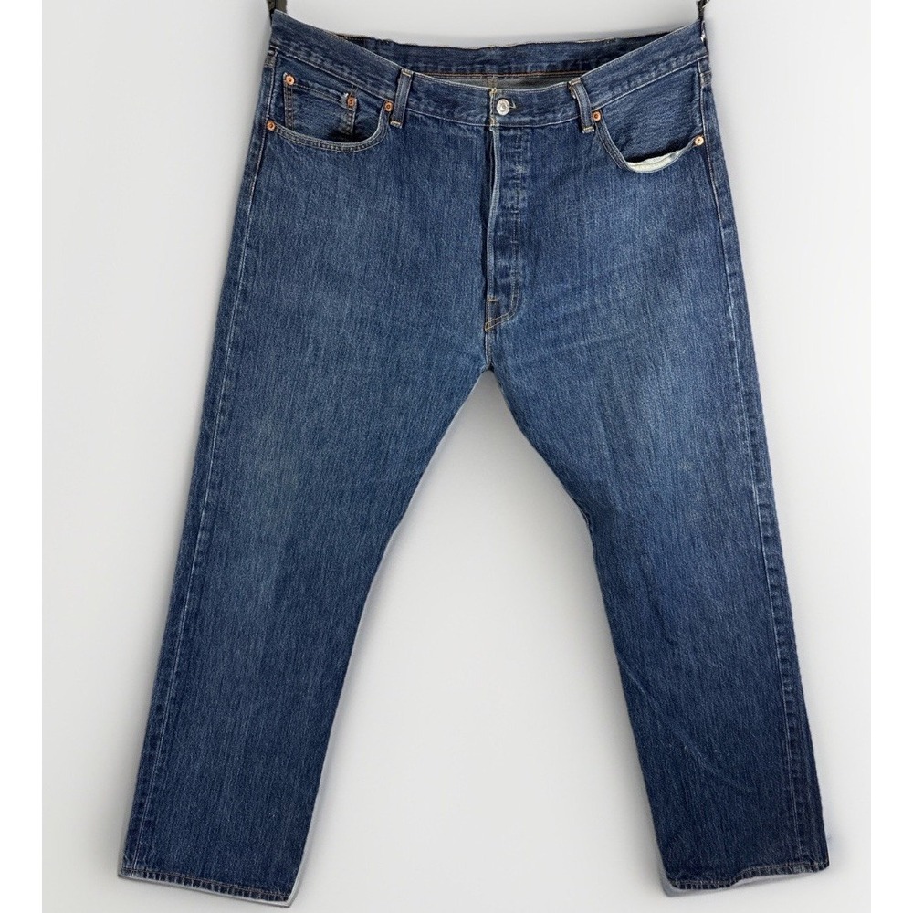 Levi's 501 Original Fit Jeans Mens W41 L31 Button Fly Straight Leg Cotton